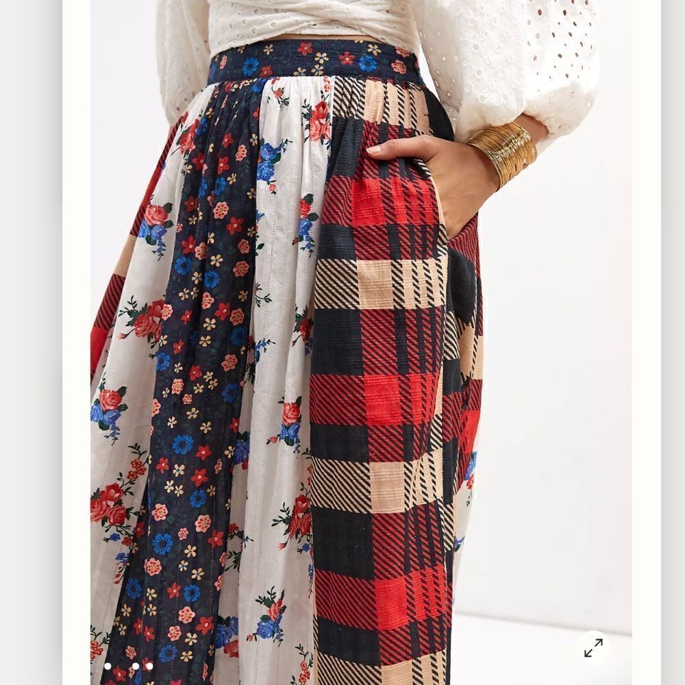 NWT Anthropologie Let Me Be Contrast Maxi Skirt XS - Picture 4 of 14